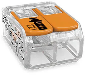Compacte universele klem voor alle type geleiders 2x 0,2-4mm² - WAGO