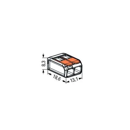 Compacte universele klem voor alle type geleiders 2x 0,2-4mm² - WAGO