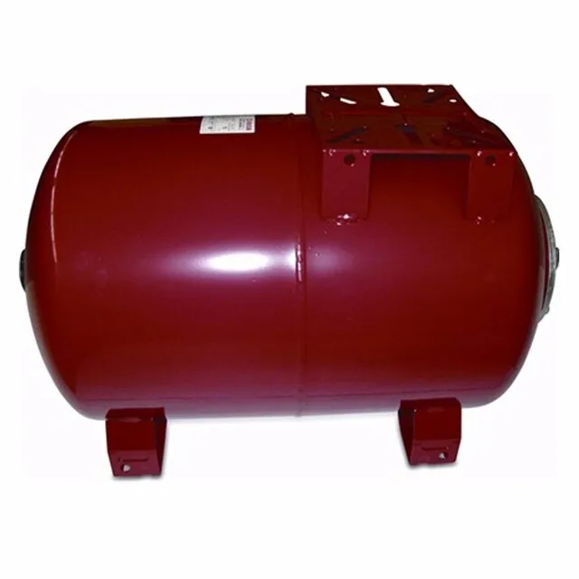 Varem Hydrofoorketel staal 1 inch buitendraad 10bar rood 100 ltr type horizontaal