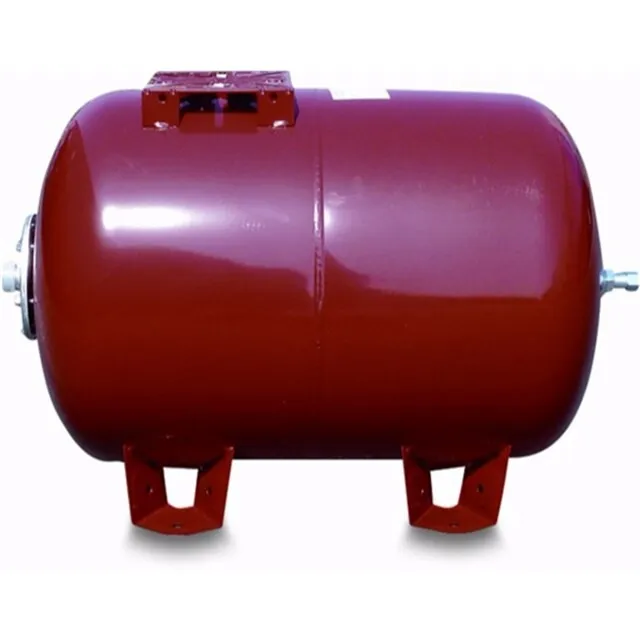 Varem Hydrofoorketel staal 1 inch buitendraad 10bar rood 100 ltr type horizontaal